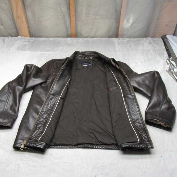 Wilsons Leather Jacket Mens Large Brown 3M Thinsulate Insulation Timeless Biker - Picture 3 of 10